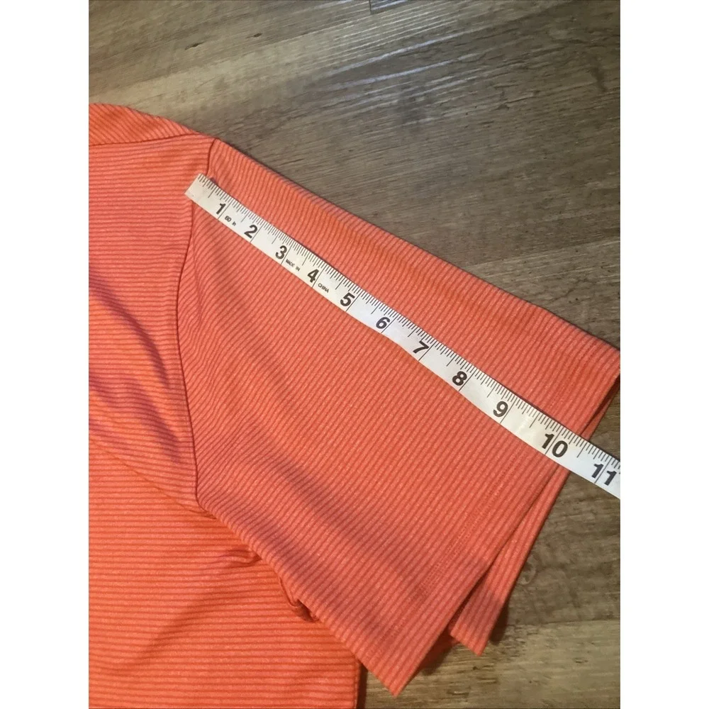 NWT Nike Tiger Woods Collection Dri-Fit Golf Polo Shirt 2XL Orange Stripe